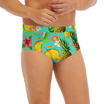 Blue Aloha Pineapple Pattern Print Men's Briefs