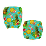 Blue Aloha Pineapple Pattern Print Office Chair Cover