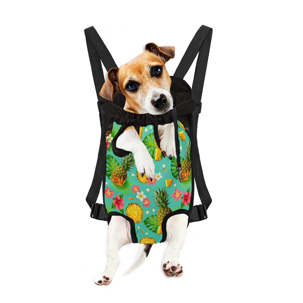 Blue Aloha Pineapple Pattern Print Pet Carrier Backpack