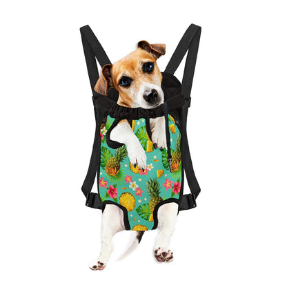 Blue Aloha Pineapple Pattern Print Pet Carrier Backpack