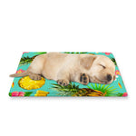 Blue Aloha Pineapple Pattern Print Pet Cooling Mat Cover