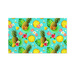 Blue Aloha Pineapple Pattern Print Polyester Flag