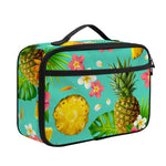 Blue Aloha Pineapple Pattern Print Portable Lunch Bag