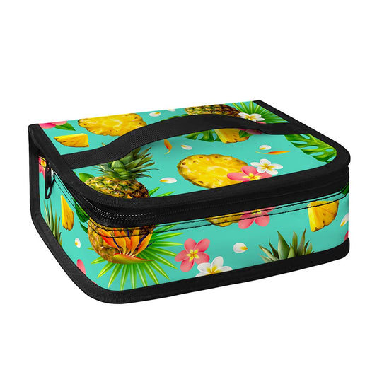 Blue Aloha Pineapple Pattern Print Small Lunch Bag