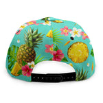 Blue Aloha Pineapple Pattern Print Snapback Cap