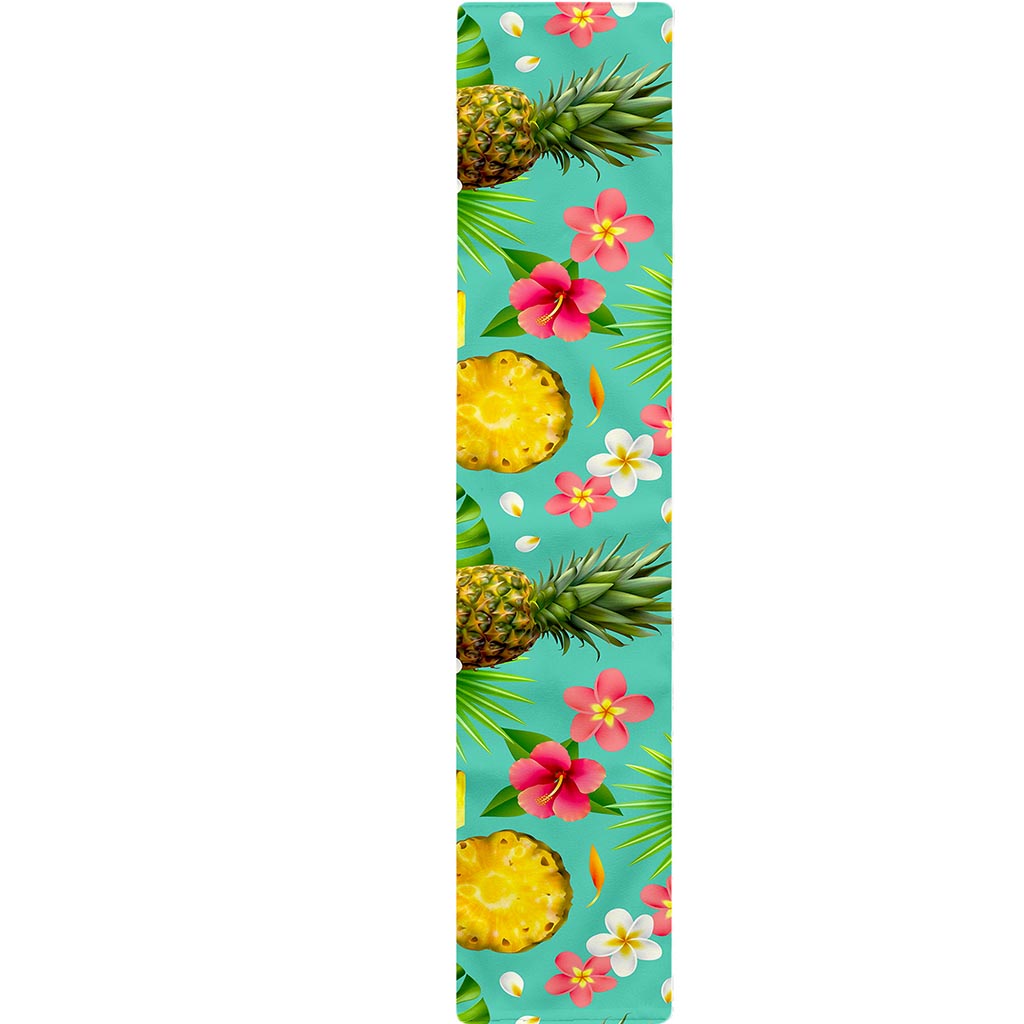 Blue Aloha Pineapple Pattern Print Table Runner