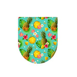 Blue Aloha Pineapple Pattern Print Toilet Lid Cover