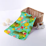 Blue Aloha Pineapple Pattern Print Towel