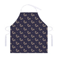 Blue And Beige Mantis Pattern Print Adjustable Apron
