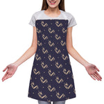 Blue And Beige Mantis Pattern Print Adjustable Apron
