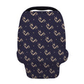 Blue And Beige Mantis Pattern Print Baby Seat Cover