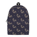 Blue And Beige Mantis Pattern Print School Backpack