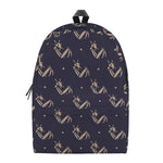 Blue And Beige Mantis Pattern Print Backpack