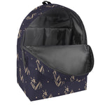 Blue And Beige Mantis Pattern Print Backpack