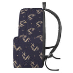 Blue And Beige Mantis Pattern Print Backpack
