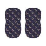 Blue And Beige Mantis Pattern Print Bar Stool Covers