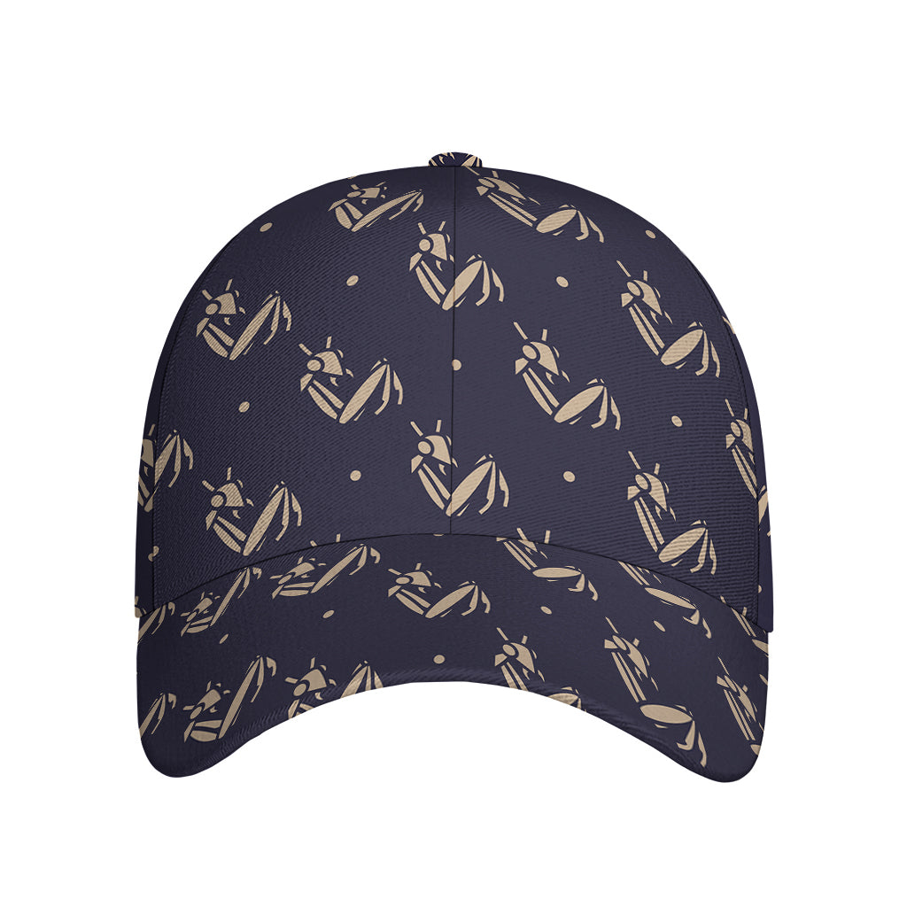 Blue And Beige Mantis Pattern Print Baseball Cap