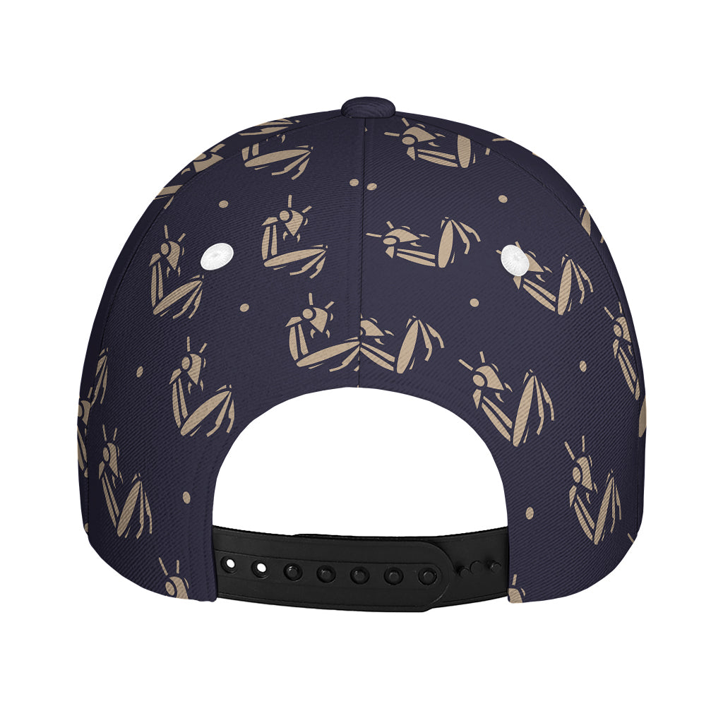Blue And Beige Mantis Pattern Print Baseball Cap