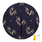 Blue And Beige Mantis Pattern Print Basketball