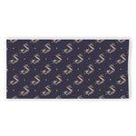 Blue And Beige Mantis Pattern Print Beach Towel