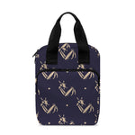 Blue And Beige Mantis Pattern Print Bible Tote Bag