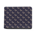 Blue And Beige Mantis Pattern Print Bifold Wallet