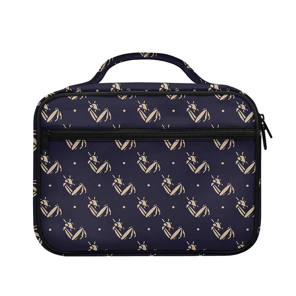 Blue And Beige Mantis Pattern Print Briefcase Bible Bag