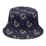 Blue And Beige Mantis Pattern Print Bucket Hat
