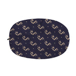 Blue And Beige Mantis Pattern Print Car Side Mirror Covers