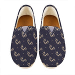 Blue And Beige Mantis Pattern Print Casual Shoes