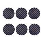 Blue And Beige Mantis Pattern Print Coaster Set