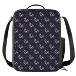 Blue And Beige Mantis Pattern Print Crossbody Lunch Bag