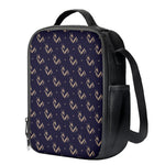 Blue And Beige Mantis Pattern Print Crossbody Lunch Bag