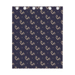 Blue And Beige Mantis Pattern Print Curtain