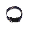 Blue And Beige Mantis Pattern Print Dog Collar