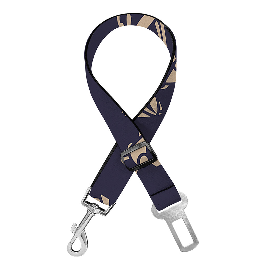 Blue And Beige Mantis Pattern Print Dog Seat Belt