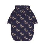Blue And Beige Mantis Pattern Print Dog Zip Up Hoodie