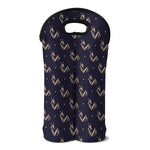 Blue And Beige Mantis Pattern Print Double Neoprene Wine Tote