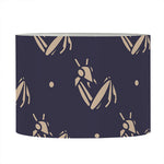 Blue And Beige Mantis Pattern Print Drum Lamp Shade