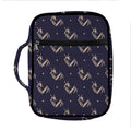 Blue And Beige Mantis Pattern Print Front Pocket Bible Bag