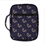 Blue And Beige Mantis Pattern Print Front Pocket Bible Bag