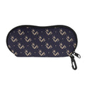 Blue And Beige Mantis Pattern Print Glasses Case