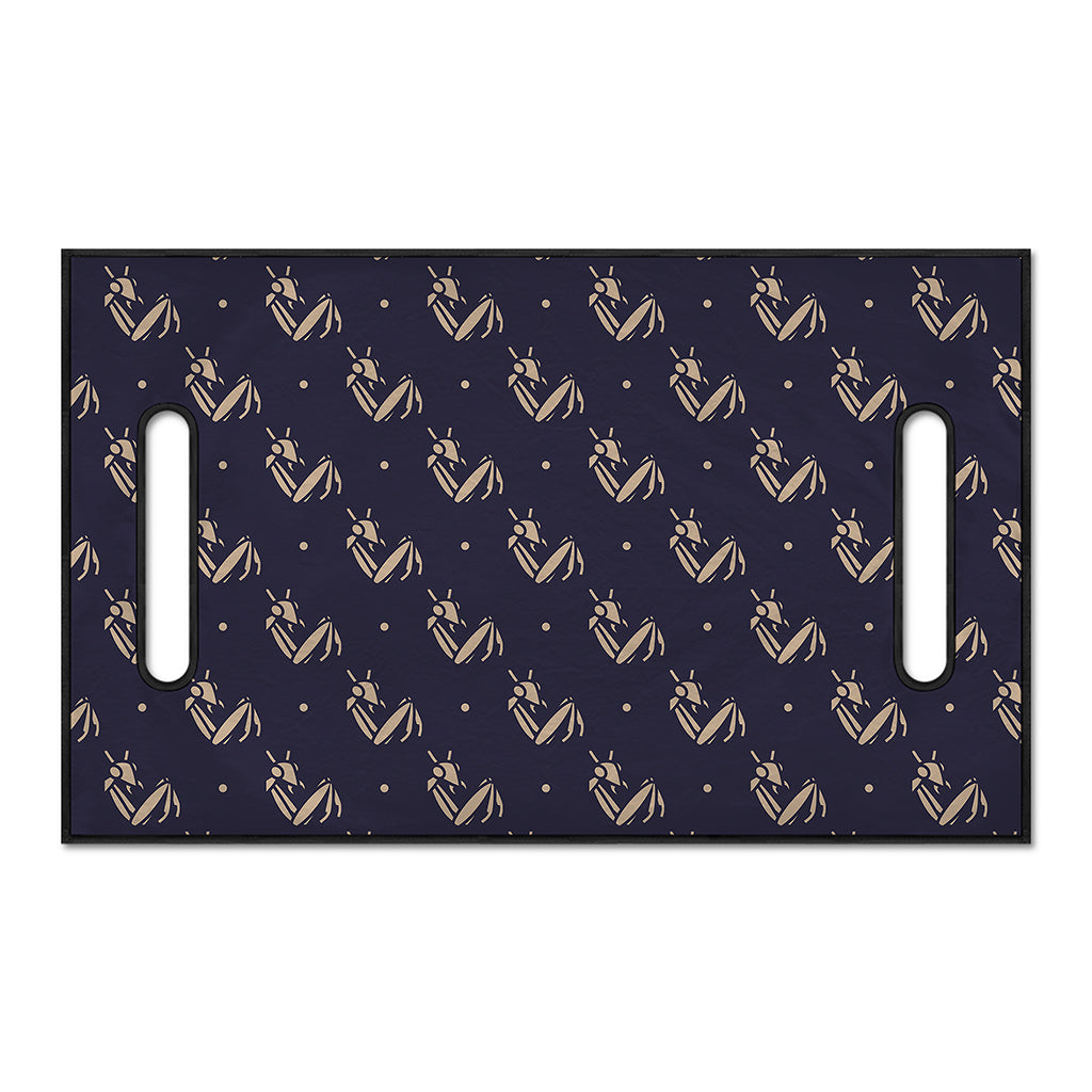 Blue And Beige Mantis Pattern Print Golf Cart Seat Cover