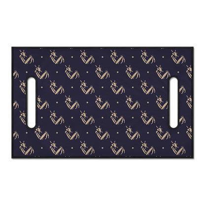 Blue And Beige Mantis Pattern Print Golf Cart Seat Cover