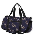 Blue And Beige Mantis Pattern Print Gym Bag
