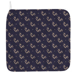Blue And Beige Mantis Pattern Print Hand Towel