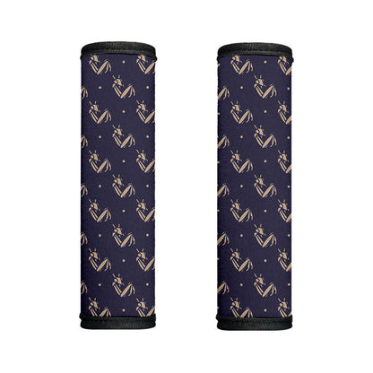 Blue And Beige Mantis Pattern Print Handle Covers