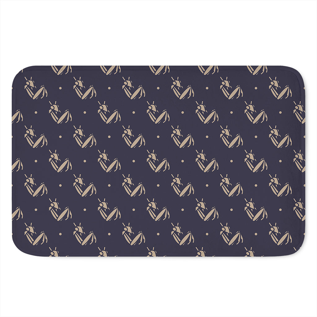 Blue And Beige Mantis Pattern Print Indoor Door Mat