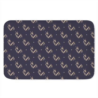 Blue And Beige Mantis Pattern Print Indoor Door Mat