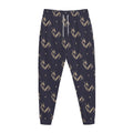 Blue And Beige Mantis Pattern Print Jogger Pants